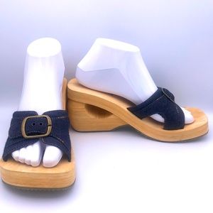 Skechers Wedge Sandal Jean Buckle 7.5